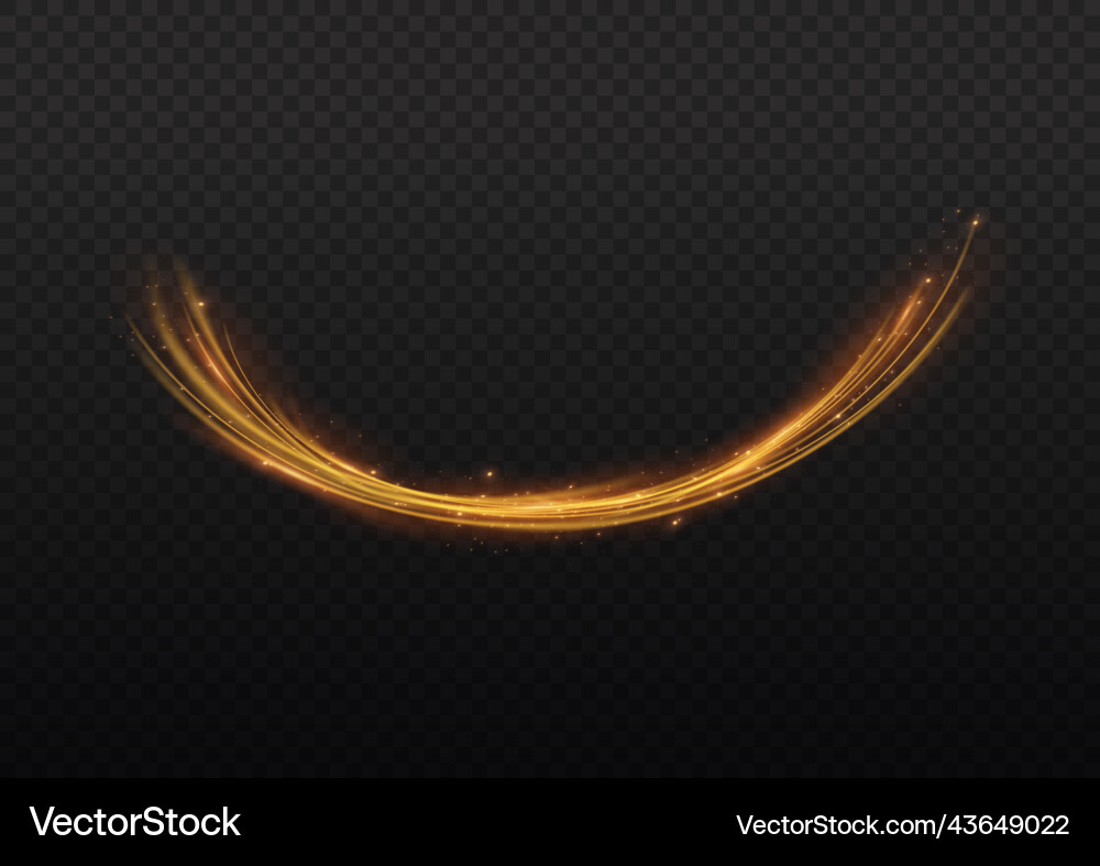 Goldene stumpfe Spur wellige Linie der Lichtgeschwindigkeit Goldene stumpfe Spur wellige Linie der Lichtgeschwindigkeit vektorbild