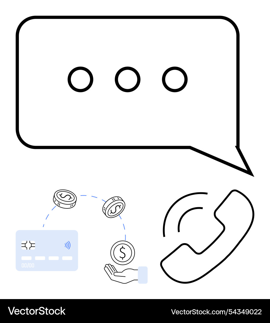 Speech bubble with three dots above Speech bubble with three dots above vector image