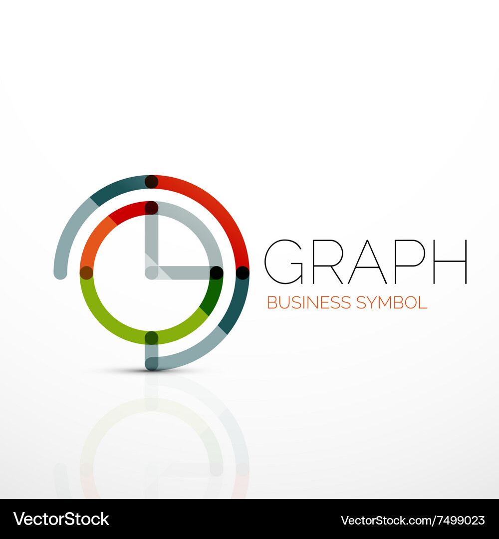Abstract logo idea linear chart or graph Vector Image