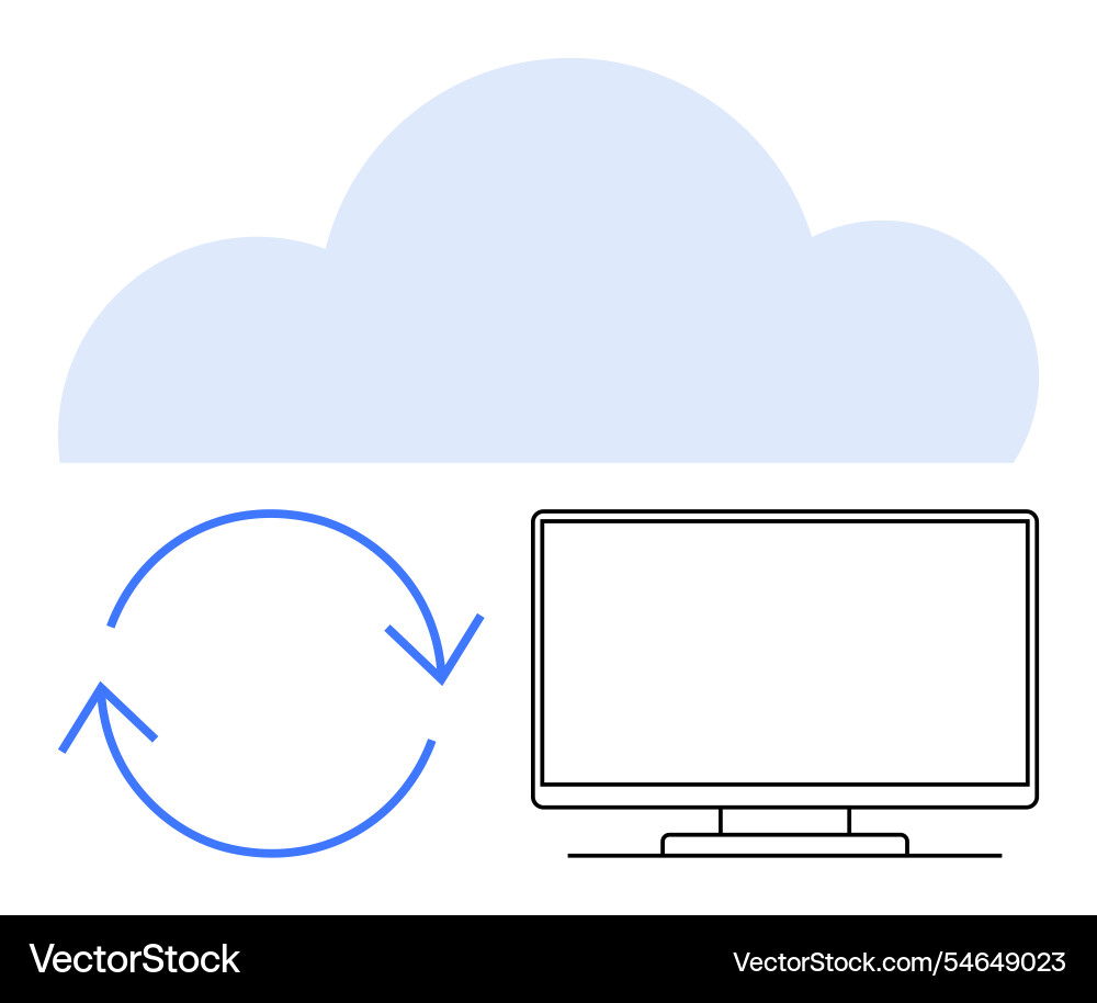Cloud storage and data synchronization concept Cloud storage and data synchronization concept vector image