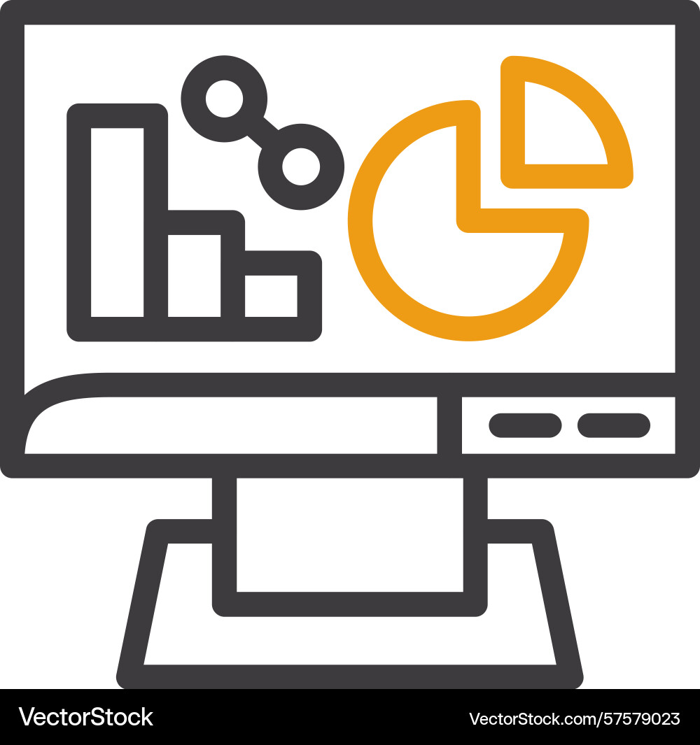 Custom metrics two color icon vector image