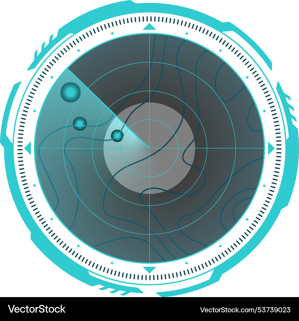 Cyber game sonar navigation element futuristic Cyber game sonar navigation element futuristic vector image