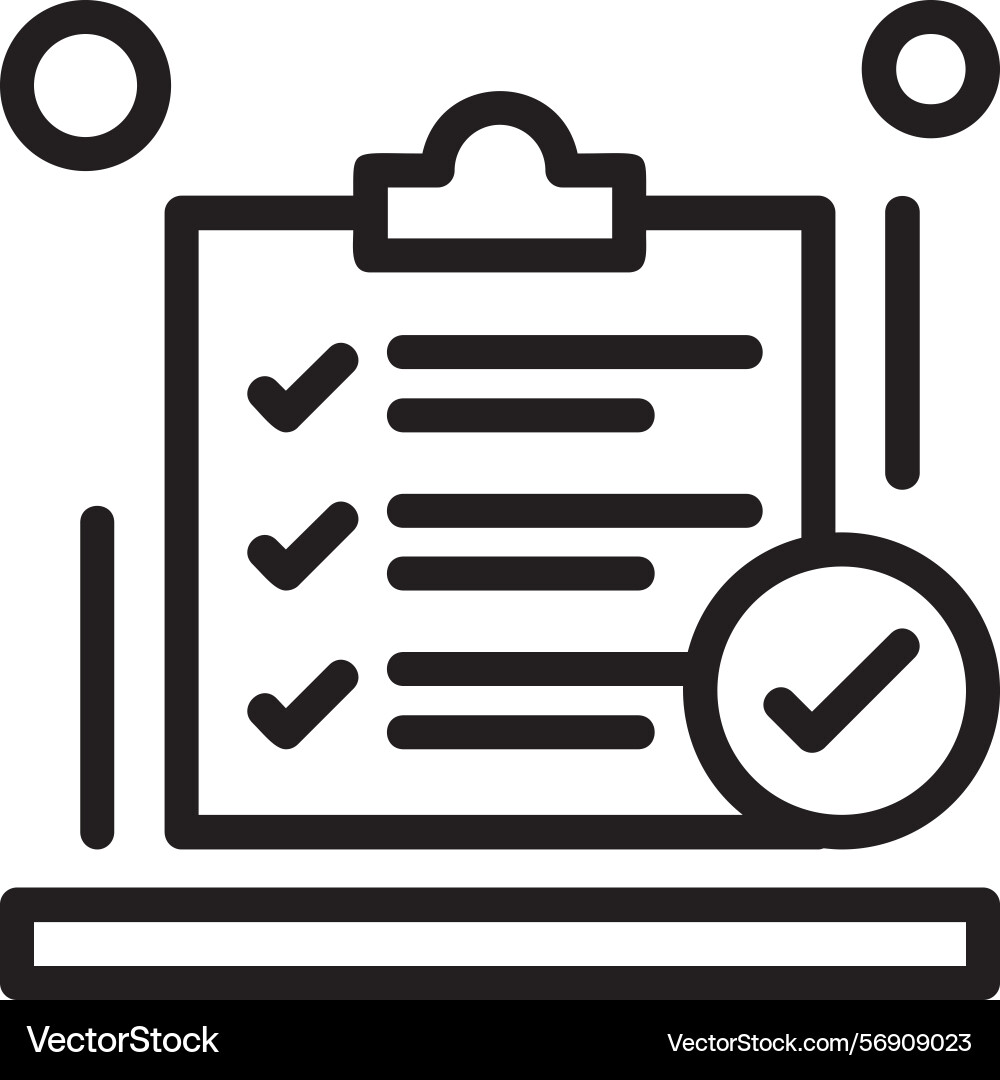 Goal completion linear style icon design vector image