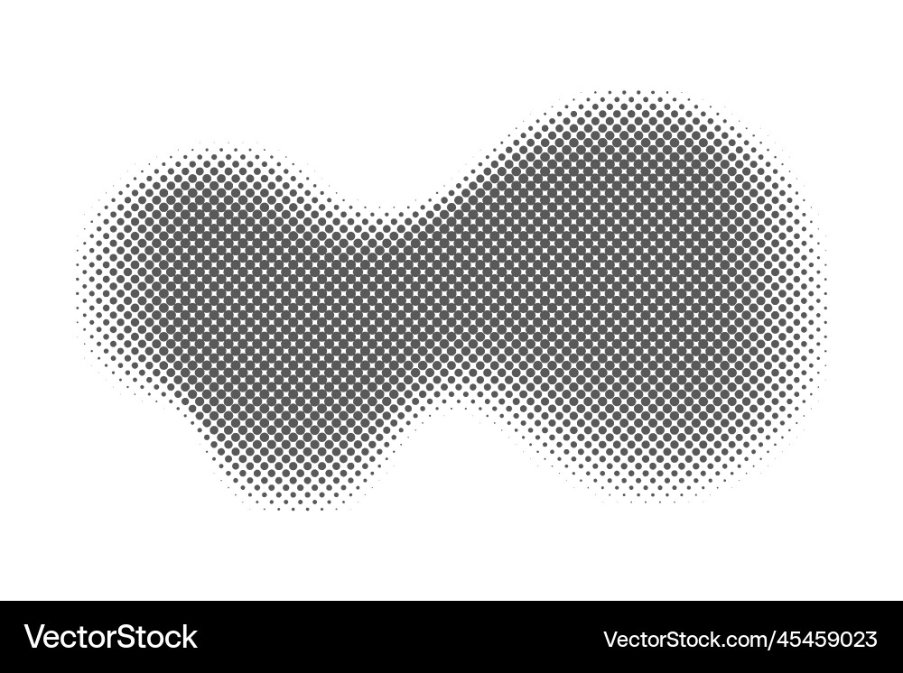Halftone dotted shape gradient fluid element Halftone dotted shape gradient fluid element vector image