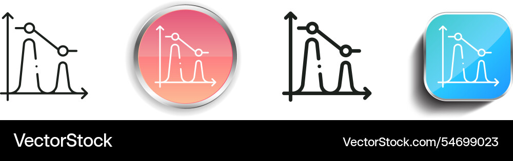 Histogramm-Symbol dünn linear regelmäßig und Taste Histogramm-Symbol dünn linear regelmäßig und Taste vektorbild