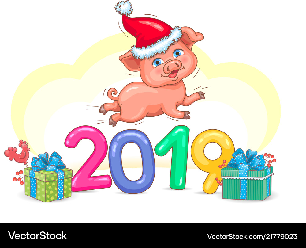 Pig year 2019 Pig year 2019 vector image