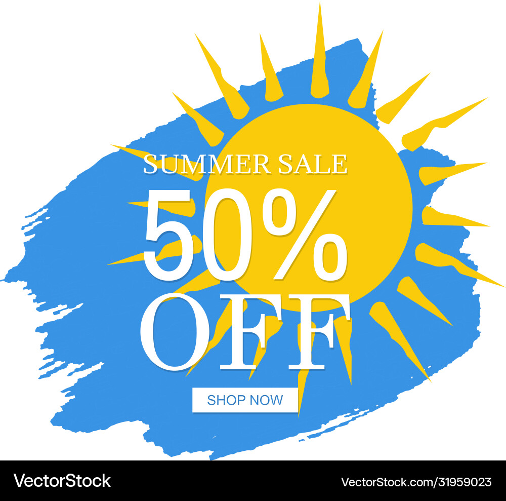 Sale banner yellow blob isolated white background Sale banner yellow blob isolated white background vector image