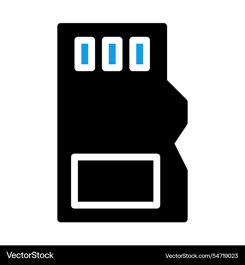 Sd memory card icon concept of data storage Sd memory card icon concept of data storage vector image