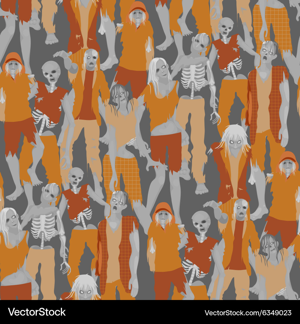 Zombie seamless pattern Royalty Free Vector Image