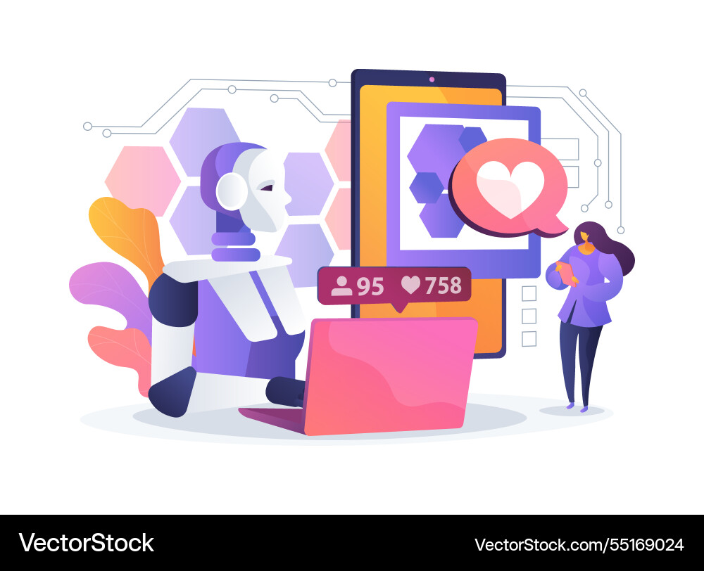 Ai-powered visual content creation abstract Ai-powered visual content creation abstract vector image