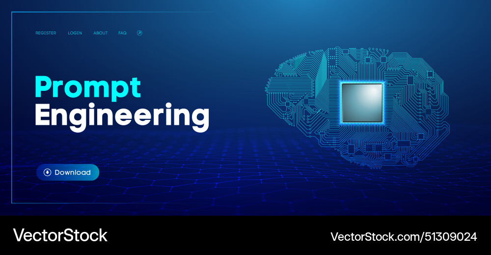 AI Prompt Engineering & Data Networks vector image
