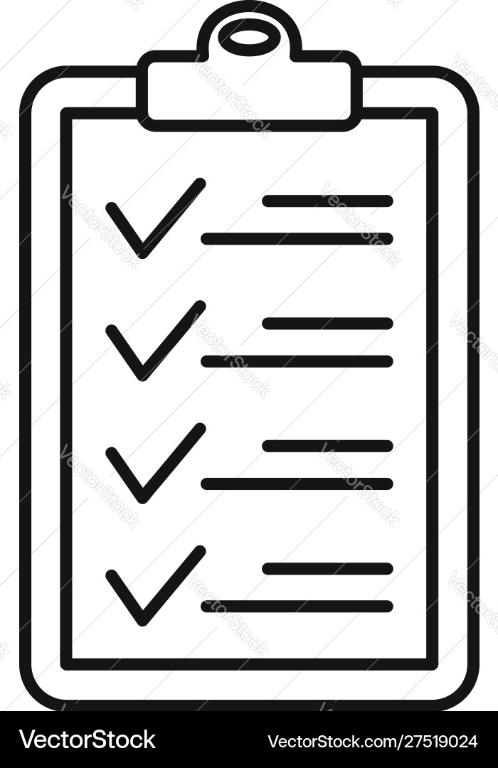 Check list icon outline style Check list icon outline style vector image
