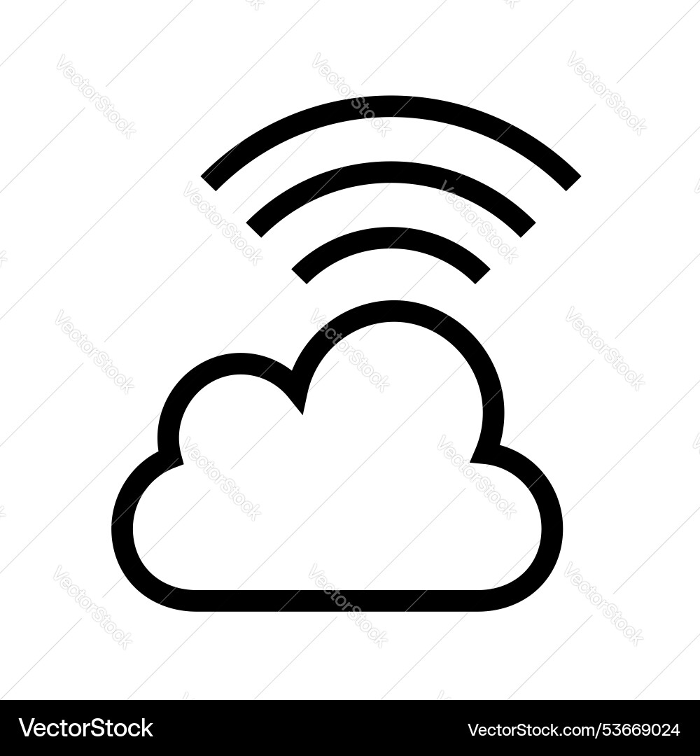 Cloud computing icon outline style design Cloud computing icon outline style design vector image