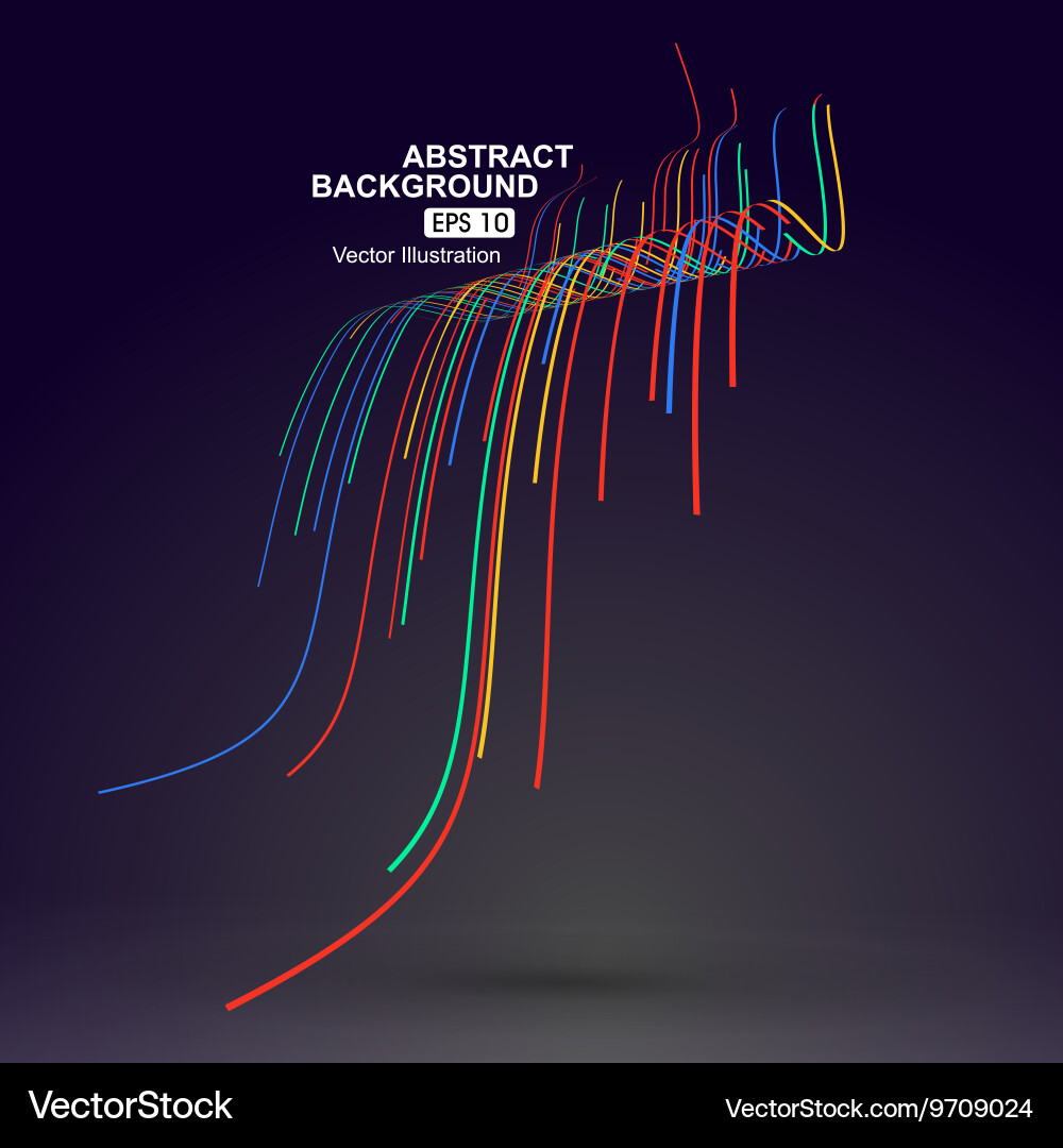 Colourful curve composition have a sense Vector Image