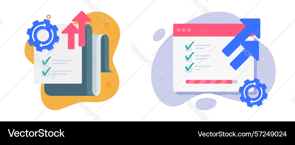 Improve performance operation upgrade icon modern Improve performance operation upgrade icon modern vector image