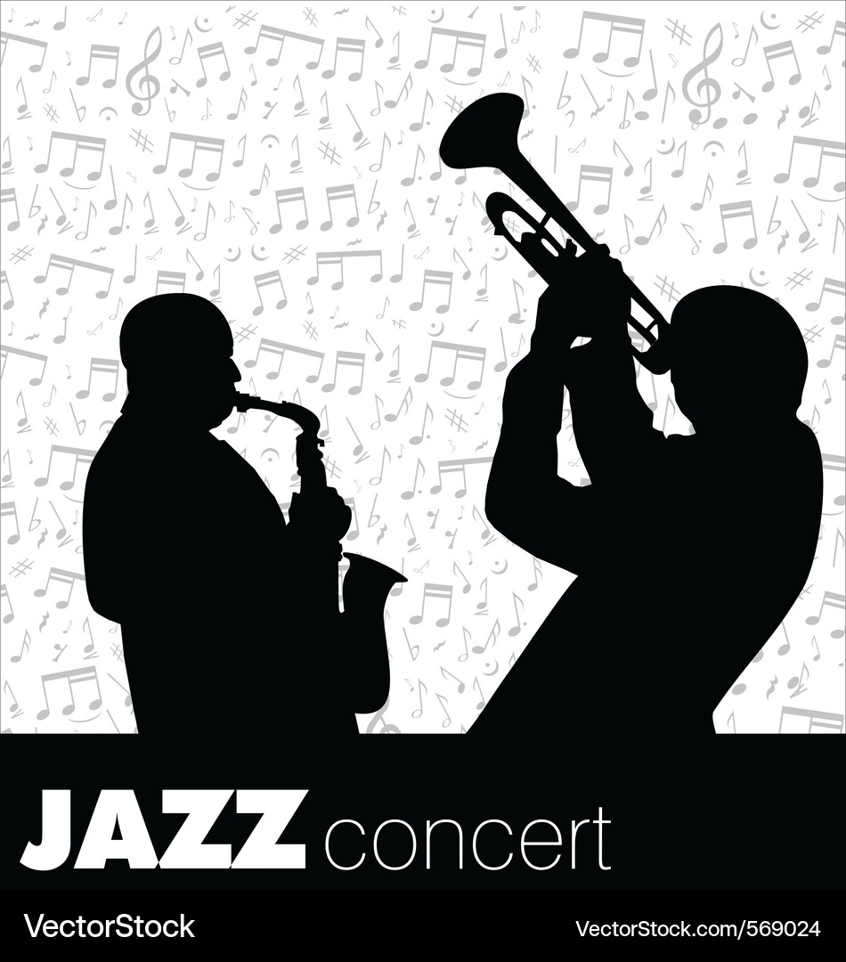 Jazz Musicians Silhouette Vector Image