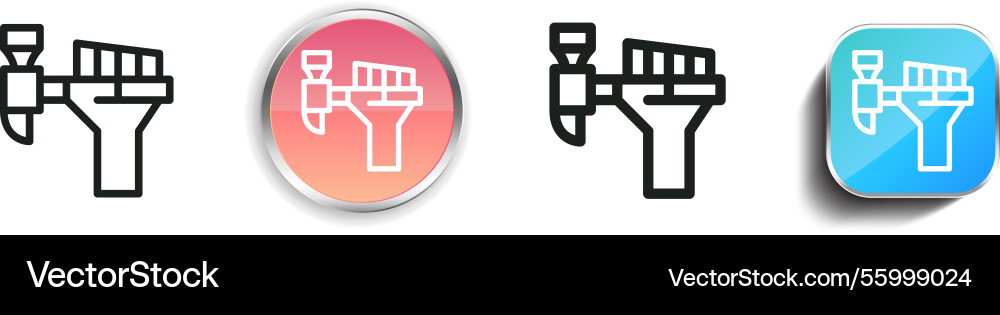 Labor day icon thin linear regular and button Labor day icon thin linear regular and button vector image