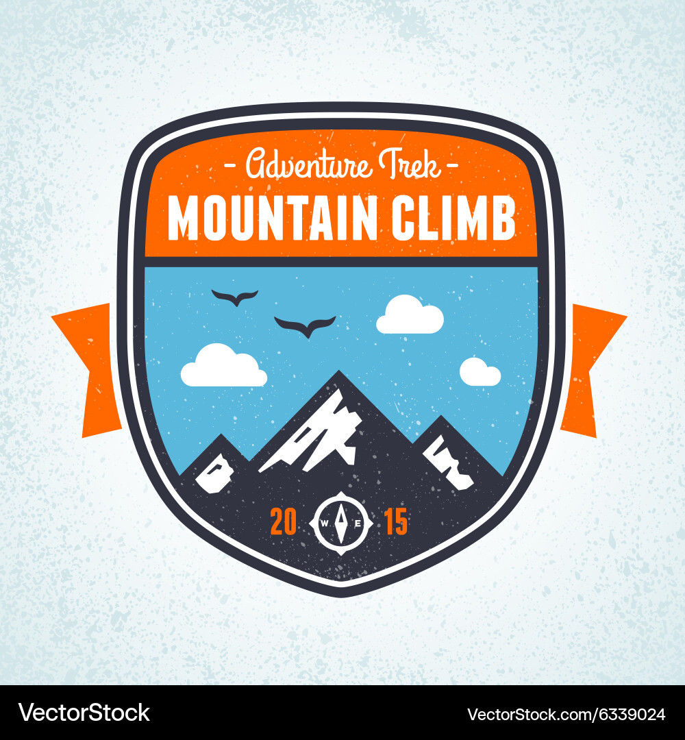Mountain badge Royalty Free Vector Image - VectorStock