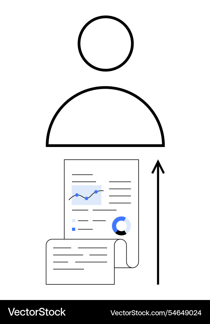 Progress and achievement with data analytics Progress and achievement with data analytics vector image