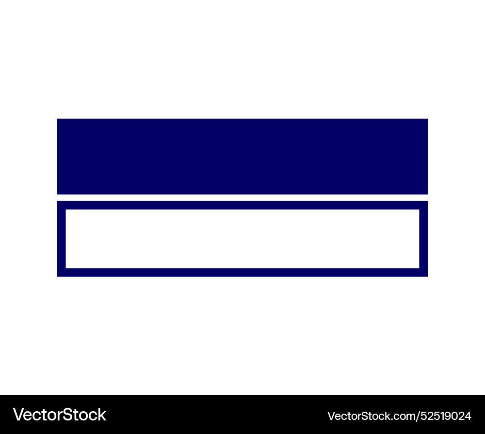Rectangle shape and outline blue symbol element Rectangle shape and outline blue symbol element vector image