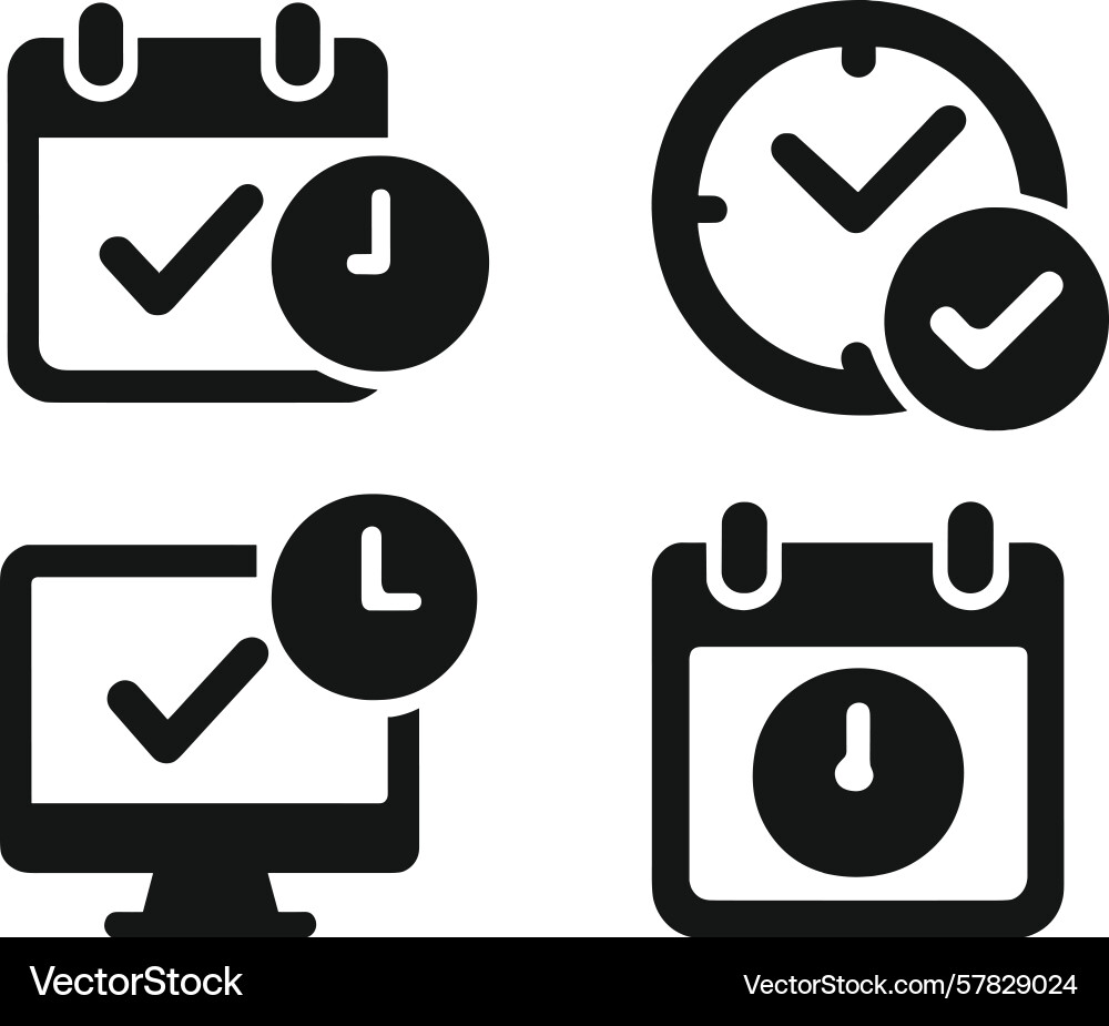 Set of web icons designed for scheduling and time Set of web icons designed for scheduling and time vector image