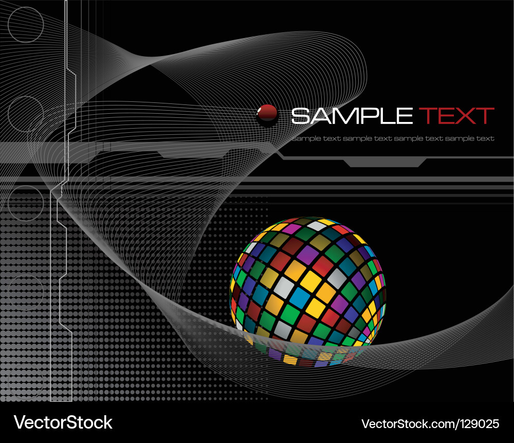 Abstract Digital Sphere Background Vector Image