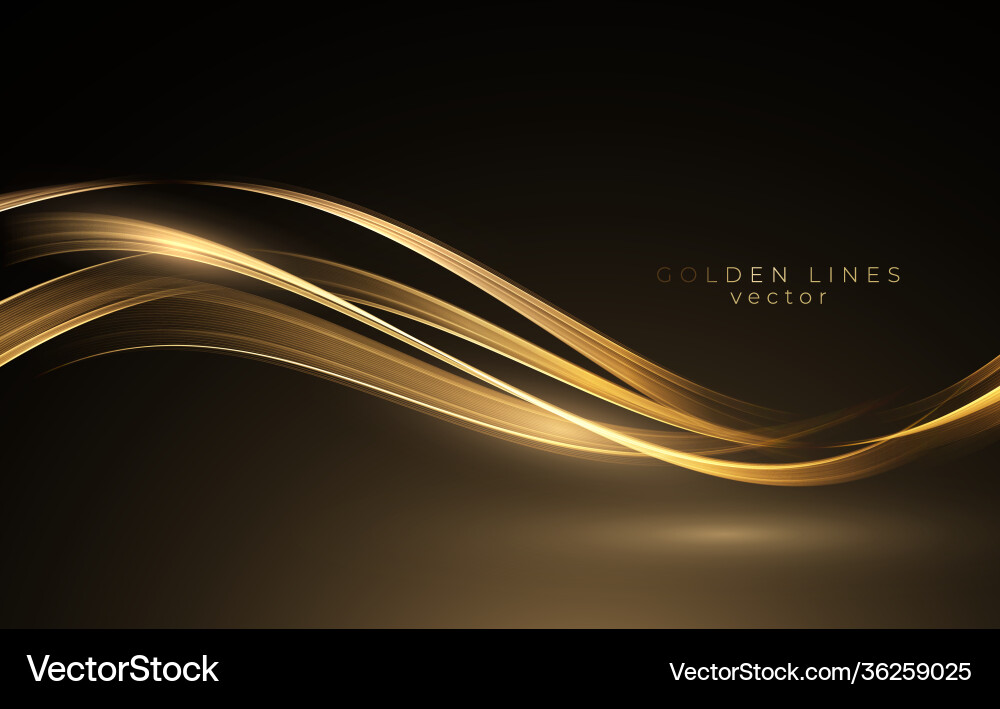 Abstract shiny color gold wave design element Abstract shiny color gold wave design element vector image