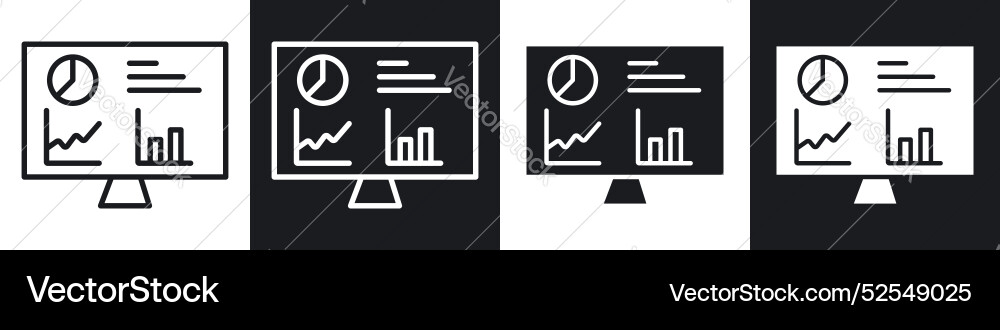 Admin dashboard thin line icon set Vector Image