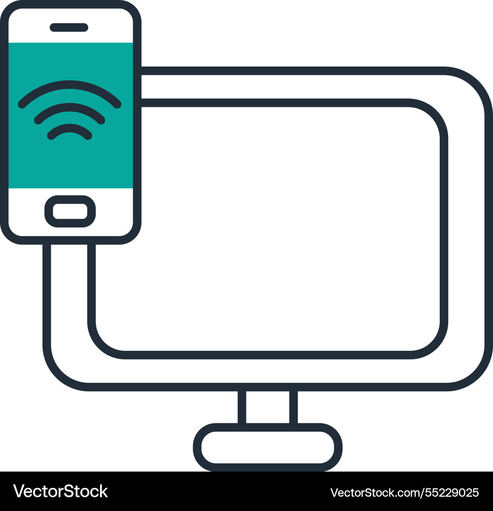Cloud computing remote access technology vector image