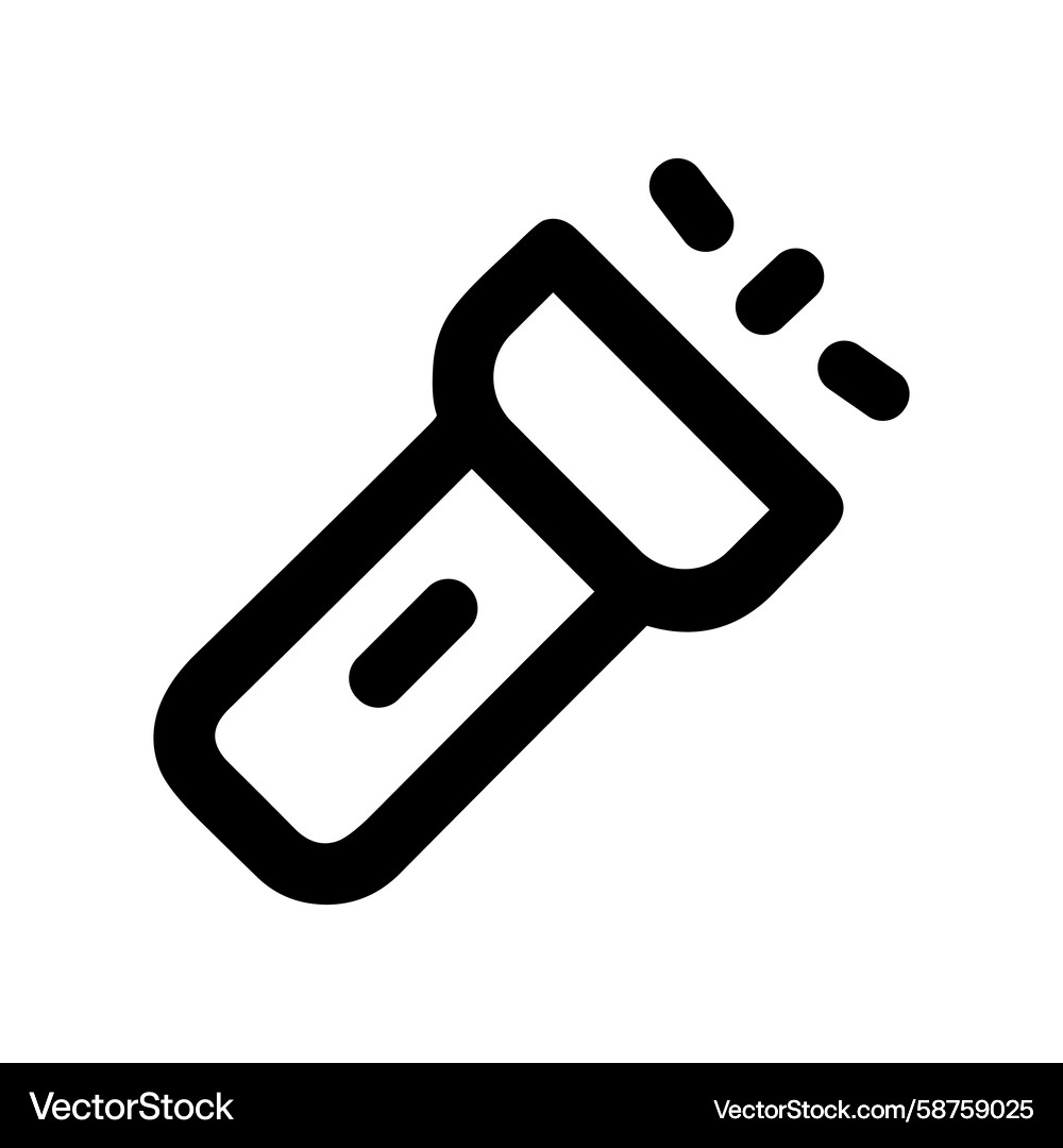 Einfache Torch Licht Icon Vektorbild