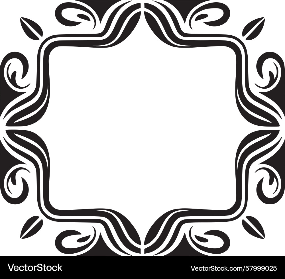 Ornate Swirl Border Frame Vector Image