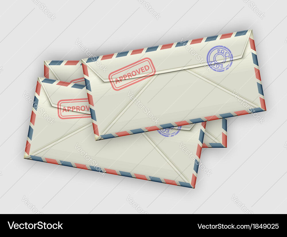 Stack of envelopes Vector Image