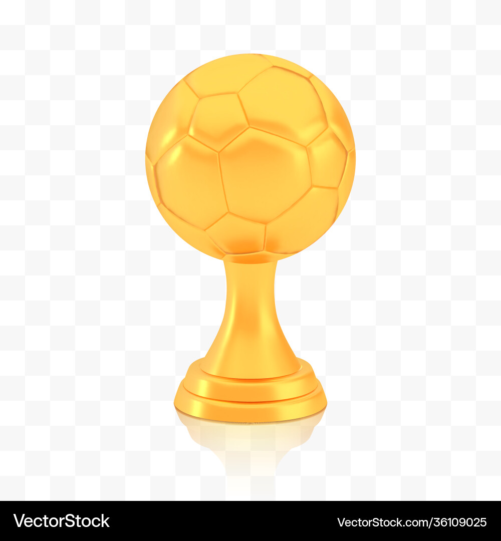 Winner football cup award golden trophy logo Winner football cup award golden trophy logo vector image