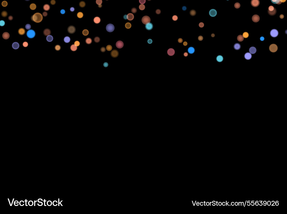 Abstract color shining bokeh isolated Vector Image