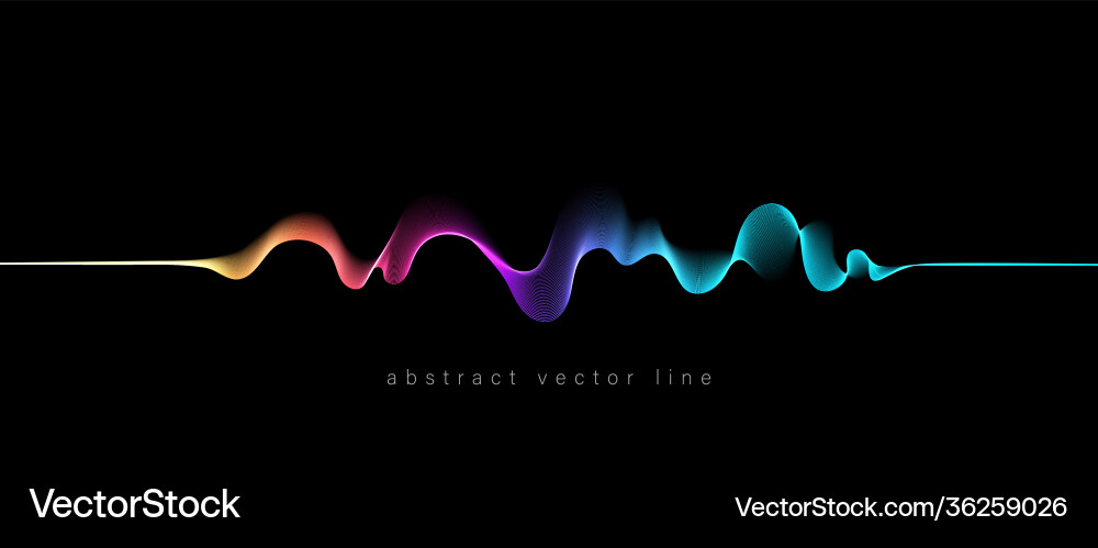 Abstract flowing wavy lines colorful dynamic wave Abstract flowing wavy lines colorful dynamic wave vector image
