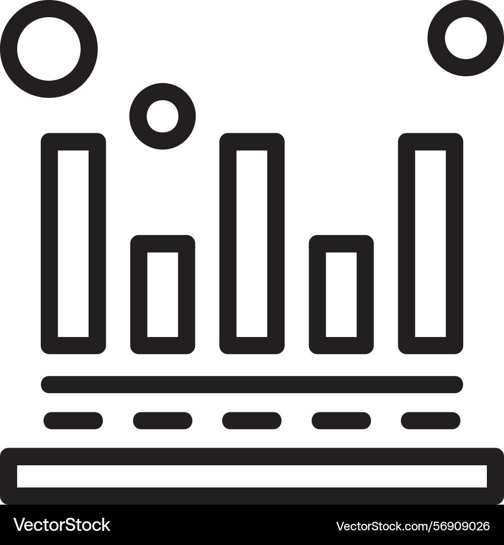 Attribution modeling linear style icon design vector image