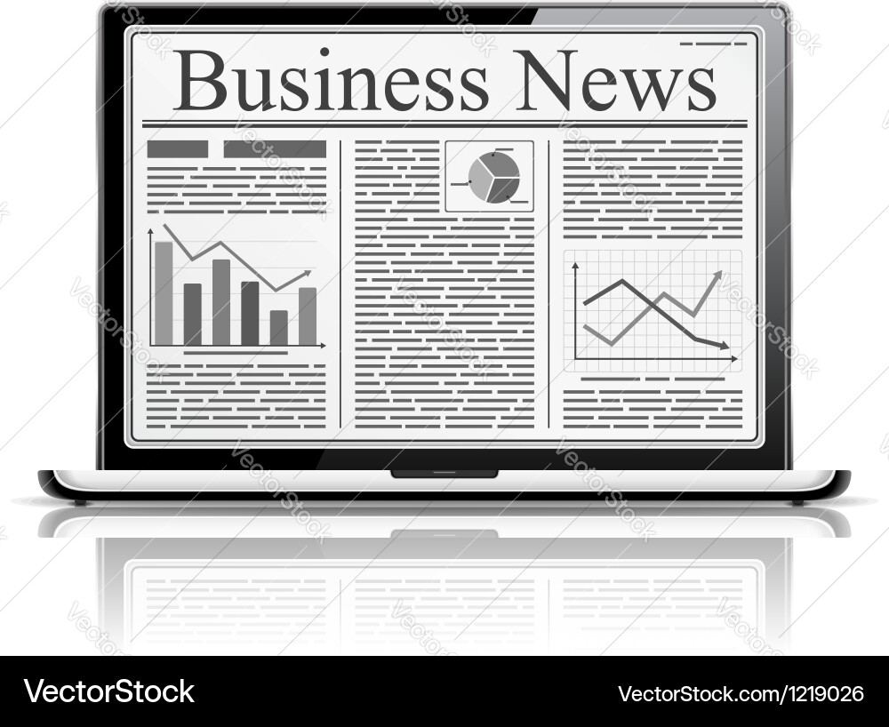 Business News Display Vector Image
