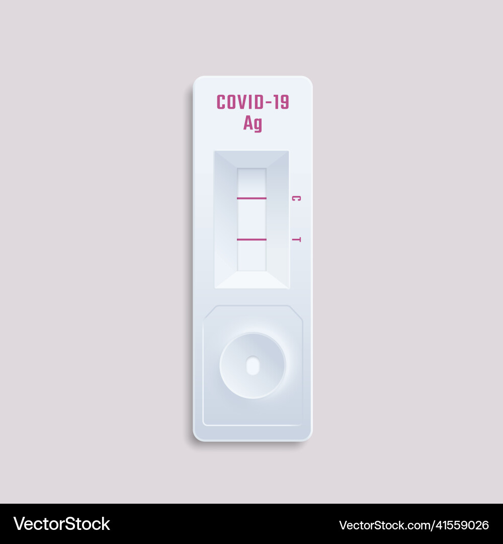 Covid-19 Antigen schnelle Selbsttest realistisch 3d Covid-19 Antigen schnelle Selbsttest realistisch 3d vektorbild