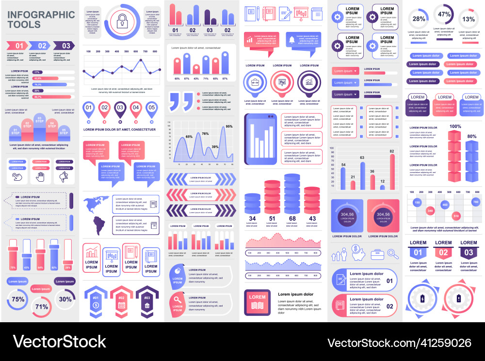 Data Visualization Elements vector image