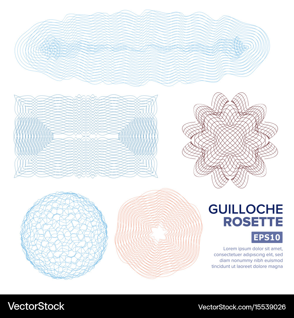 Intricate Rosette Set - Ornamental Pattern Vector Image