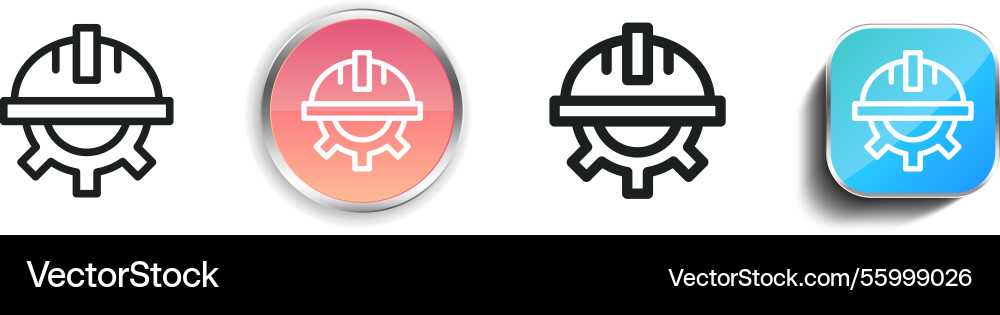 Labor day icon thin linear regular and button Labor day icon thin linear regular and button vector image