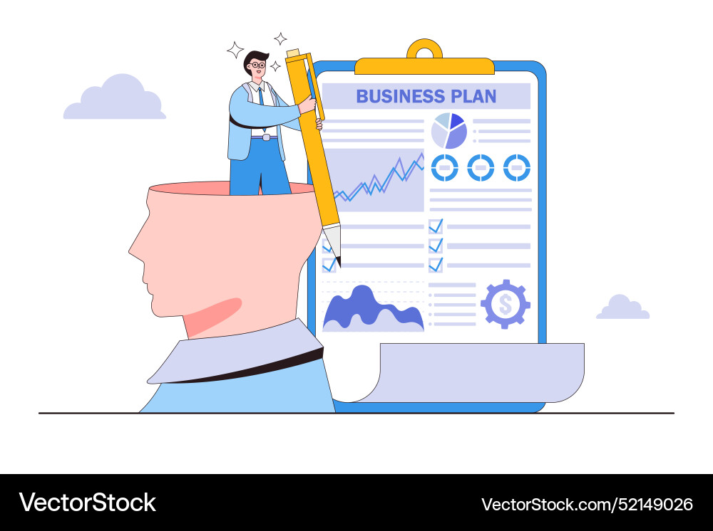 Project management work tasks targeting business Vector Image