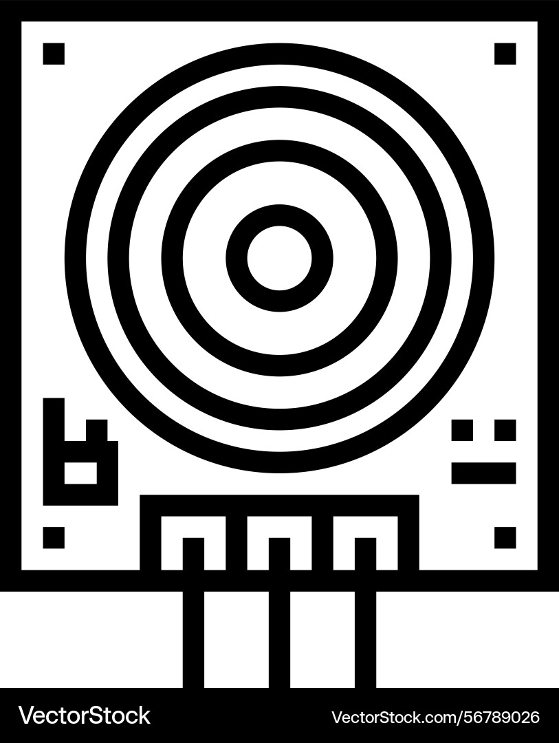 Touch sensor module line icon vector image
