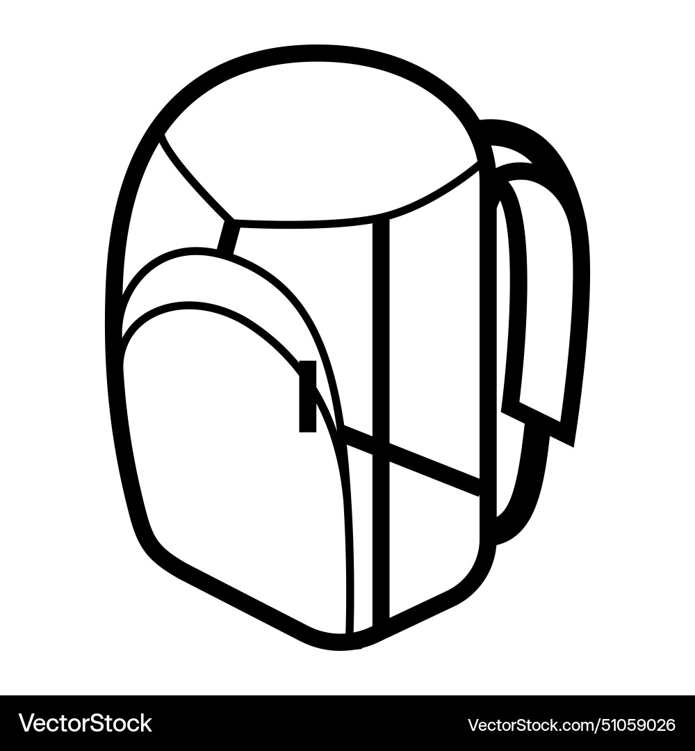 Touristische Rucksack Ikone Reise Campingausrüstung Touristische Rucksack Ikone Reise Campingausrüstung vektorbild