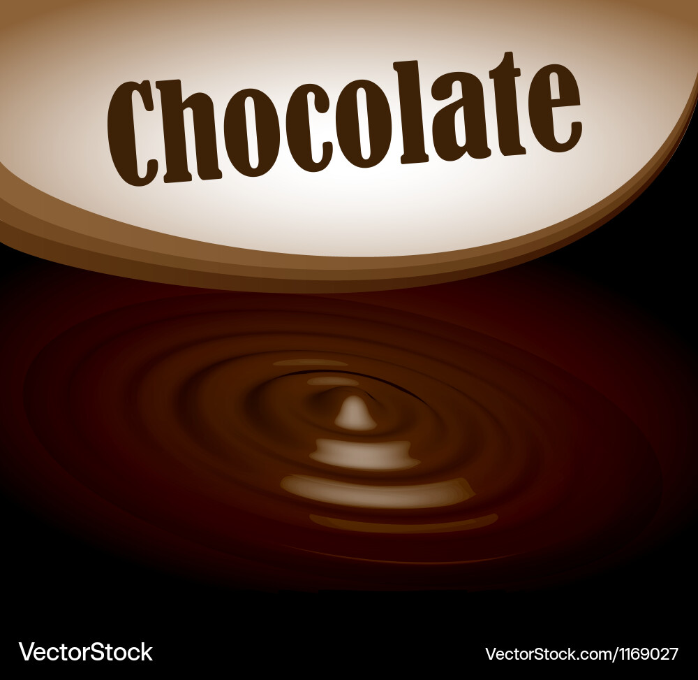 Chocolate splash text frame Vector Image