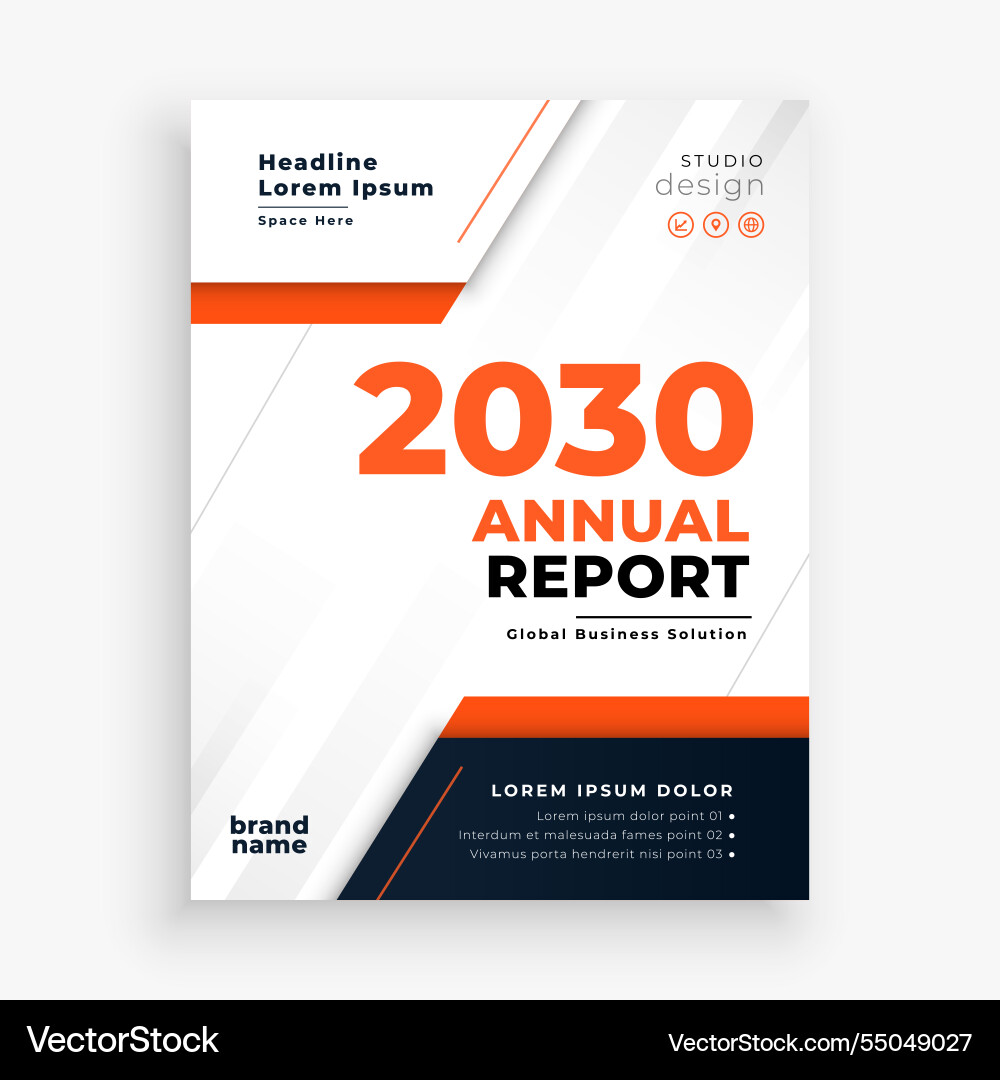 Corporate annual report flyer showcase companys Vector Image