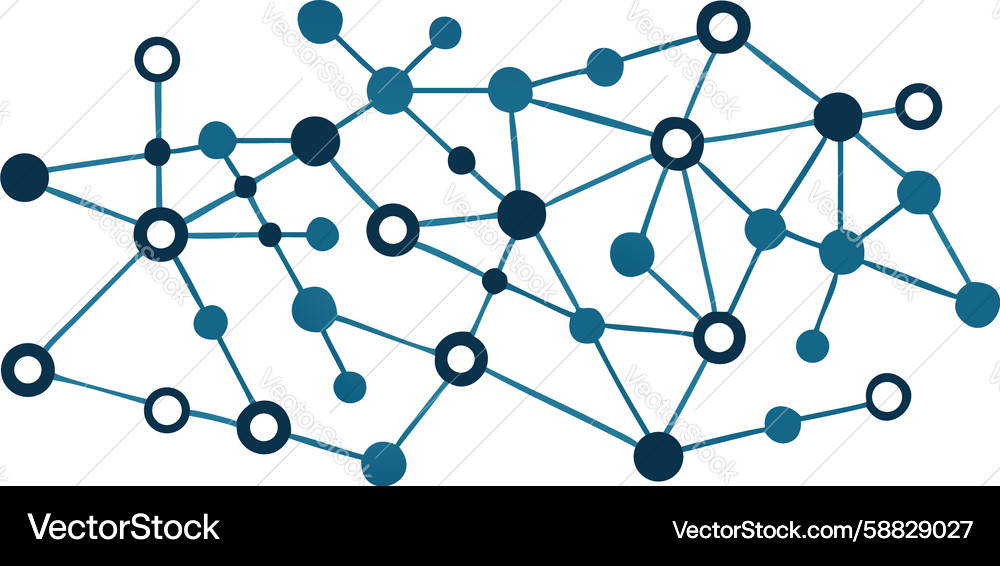 Digital network connection abstract tech grid Vector Image