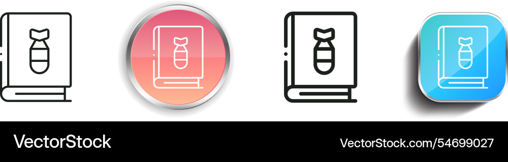History icon thin linear regular and button style vector image