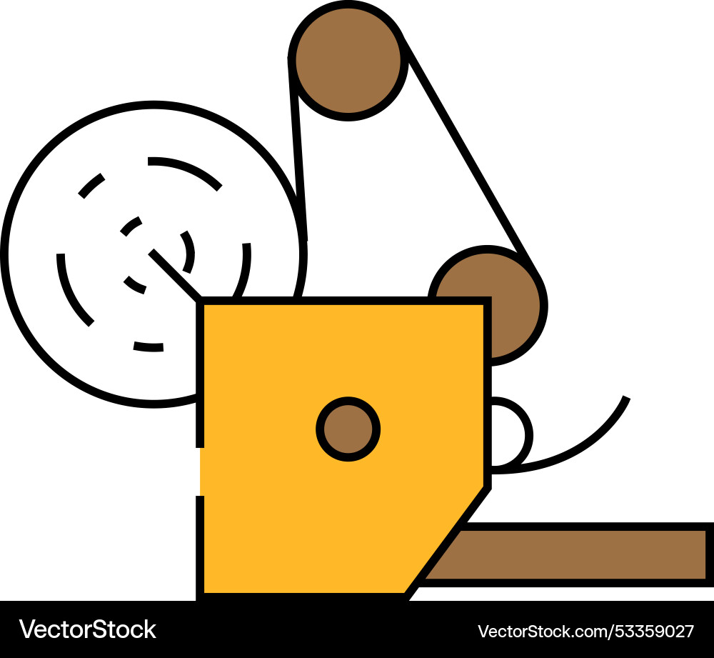 Labeler factory tool icon color Vector Image