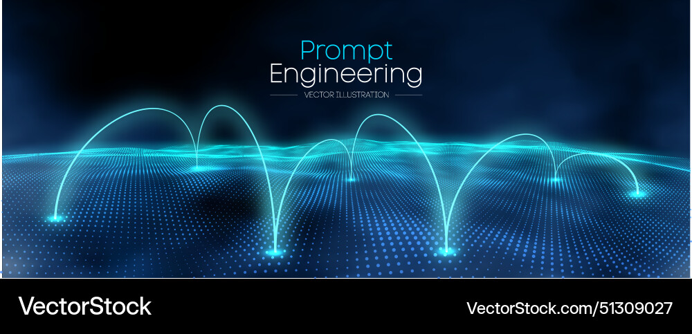 Prompt engineering ai and data visualization Prompt engineering ai and data visualization vector image